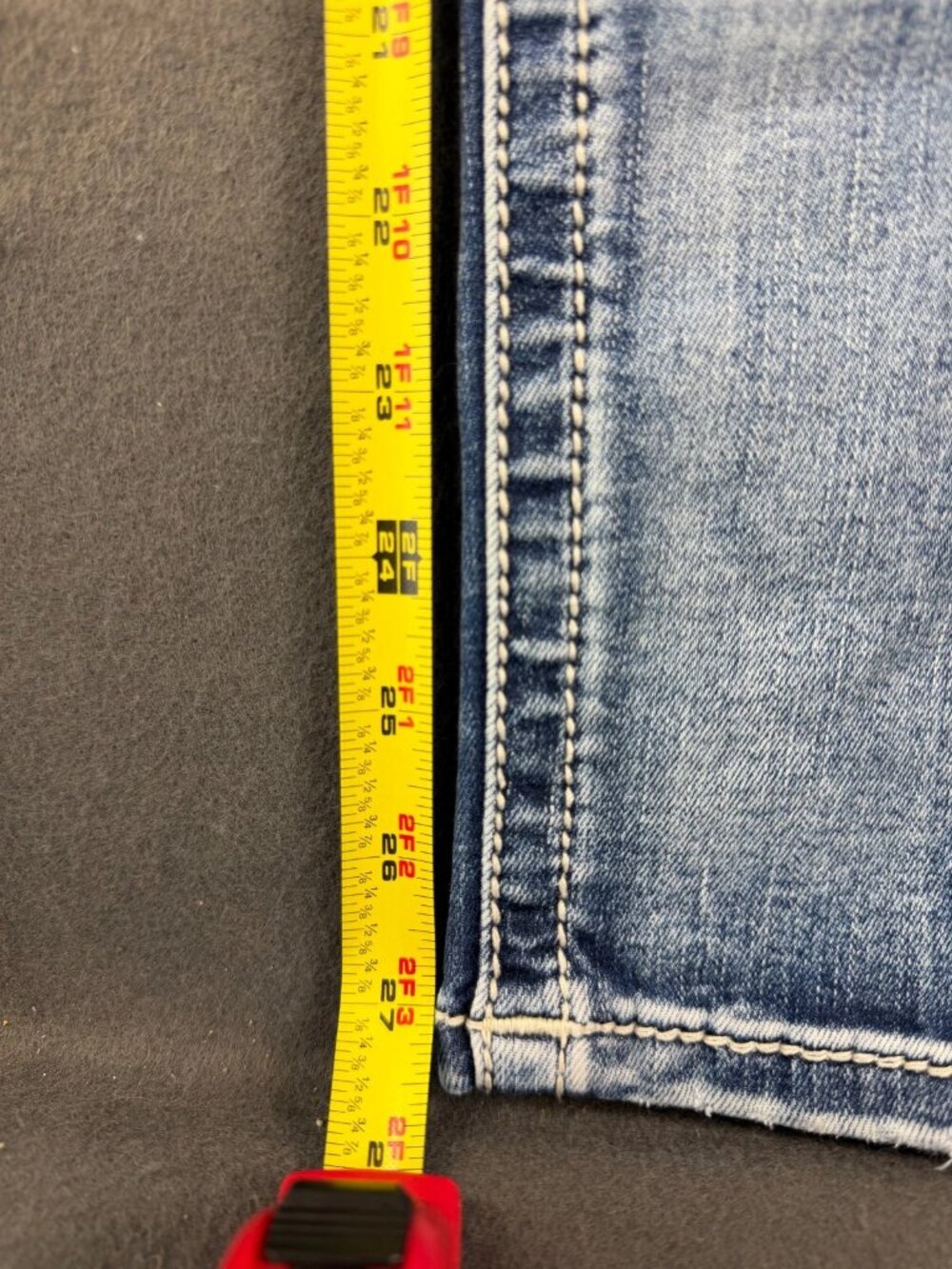 Miss Me Womens Blue Skinny Jeans Denim Whisker Medium Wash Everyday Comfort 29 - Picture 6 of 6